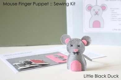 Mouse Finger Puppet Kit