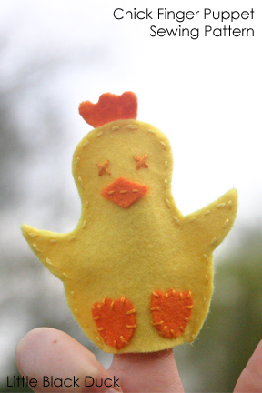 Chick Finger Puppet in Action
